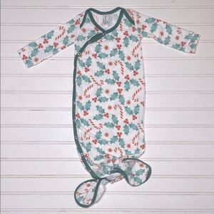 COPPER PEARL VGUC Christmas Holly Candy Cane Knotted Night Gown